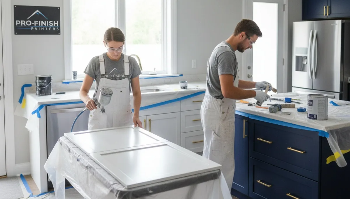Professional cabinet painting and refinishing in Duluth, MN kitchen by expert house painters