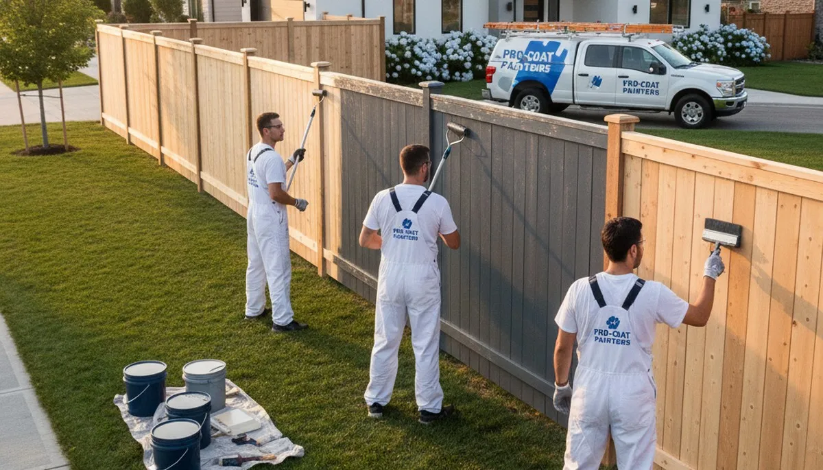 Professional fence painting in Duluth MN protecting wood from lake moisture and winter damage